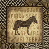Cuadro canvas african wild zebra