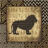 Cuadro canvas african wild lion