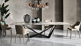 Mesa de comedor Moderna cristal Skorpio Mesa de comedor Moderna cristal Skorpio