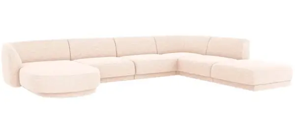 Sofá esquinero con chaise longue chenilla Miley