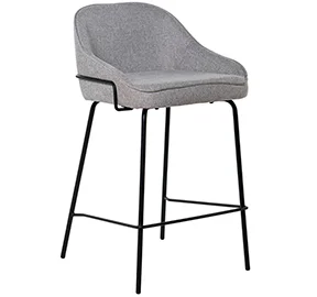 Taburete para barra de cocina gris claro Nyra Taburete para barra de cocina gris claro Nyra