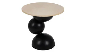 Mesa auxiliar Negro y mármol Mytra