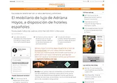El mobiliario de lujo de Adriana Hoyos, a disposición de hoteles españoles