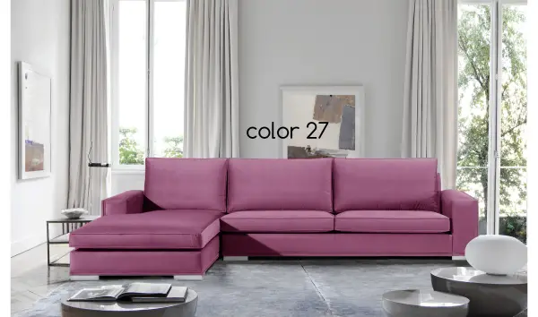 Sofá con chaise longue moderno Donatello