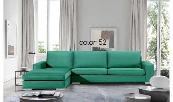 Sofá con chaise longue moderno Donatello