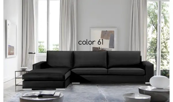 Sofá con chaise longue moderno Donatello