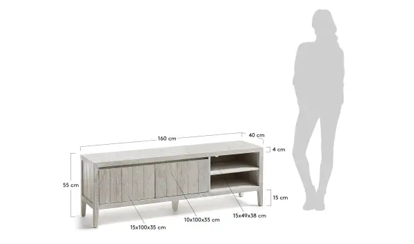 Mueble tv colonial woody