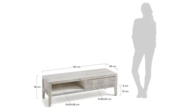 Mueble tv pequeño colonial Woody