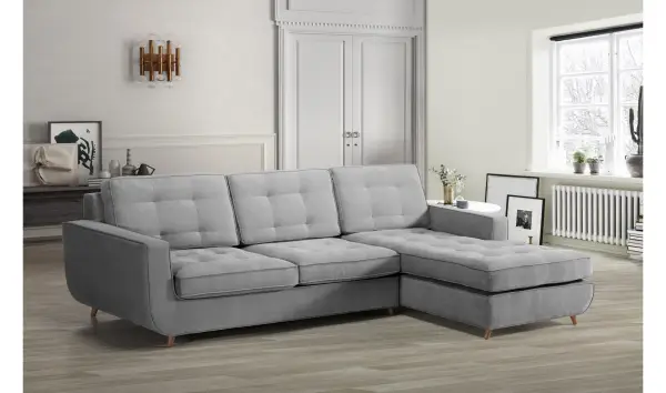 Sofá cama con chaise longue retro Sterling Cooper