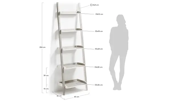 Librería escalera colonial Woody