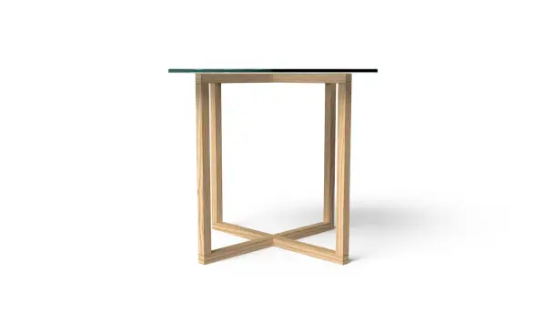Mesa de rincón cristal nórdica Cross