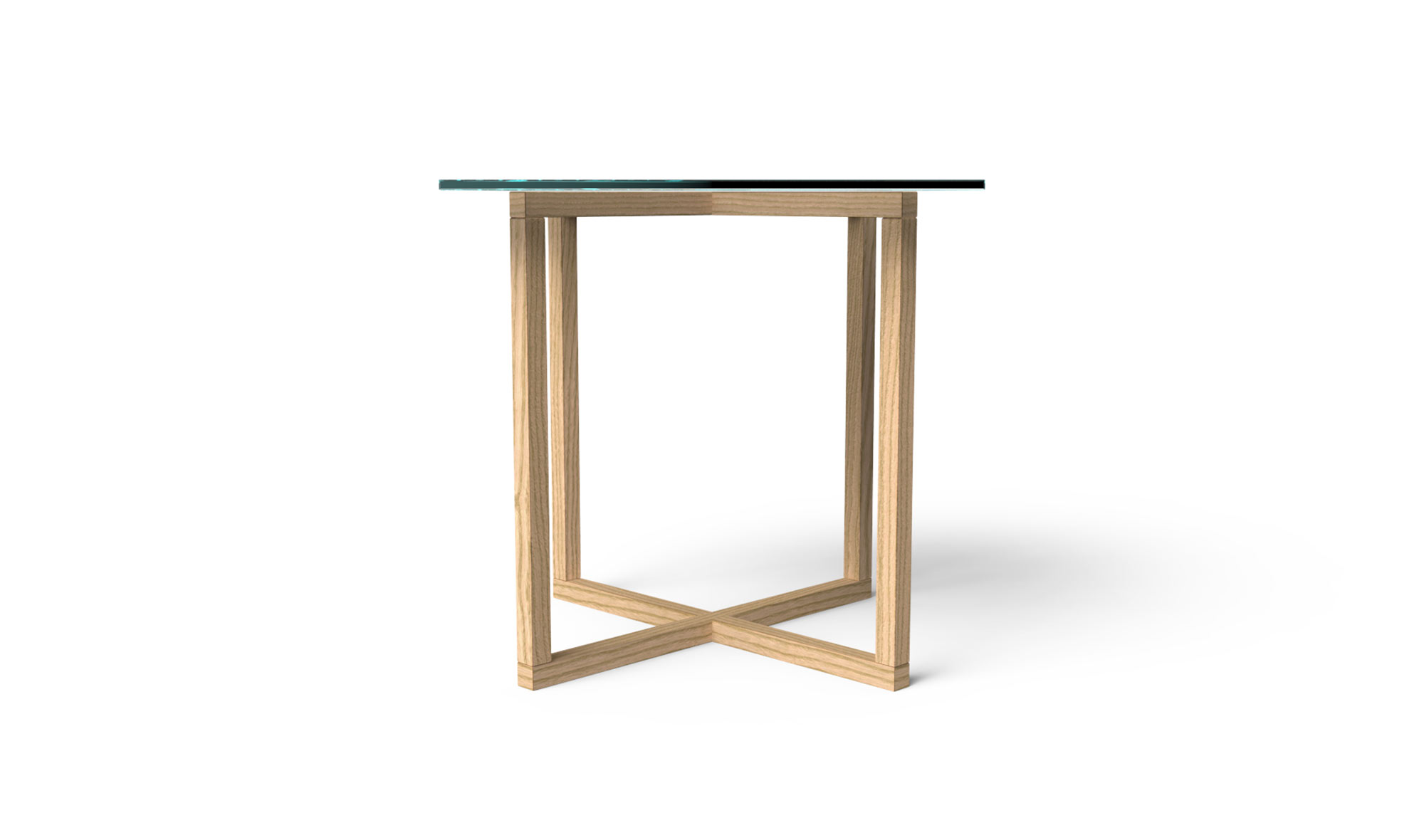 Mesa de rincón cristal nórdica Cross