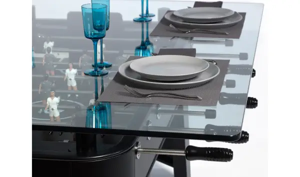 Mesa de comedor rectangular futbolín