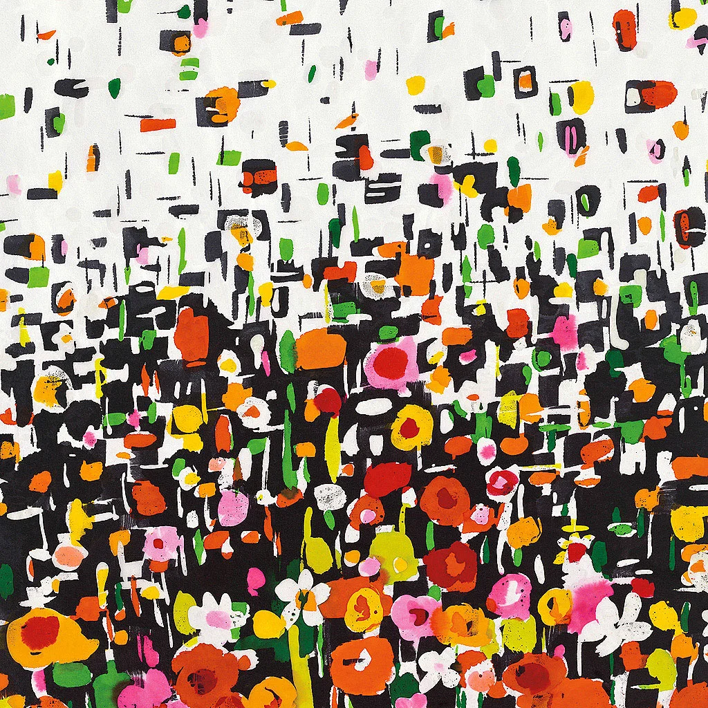 Cuadro canvas flower shower crop