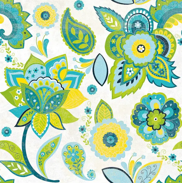 Cuadro canvas fun florals white crop