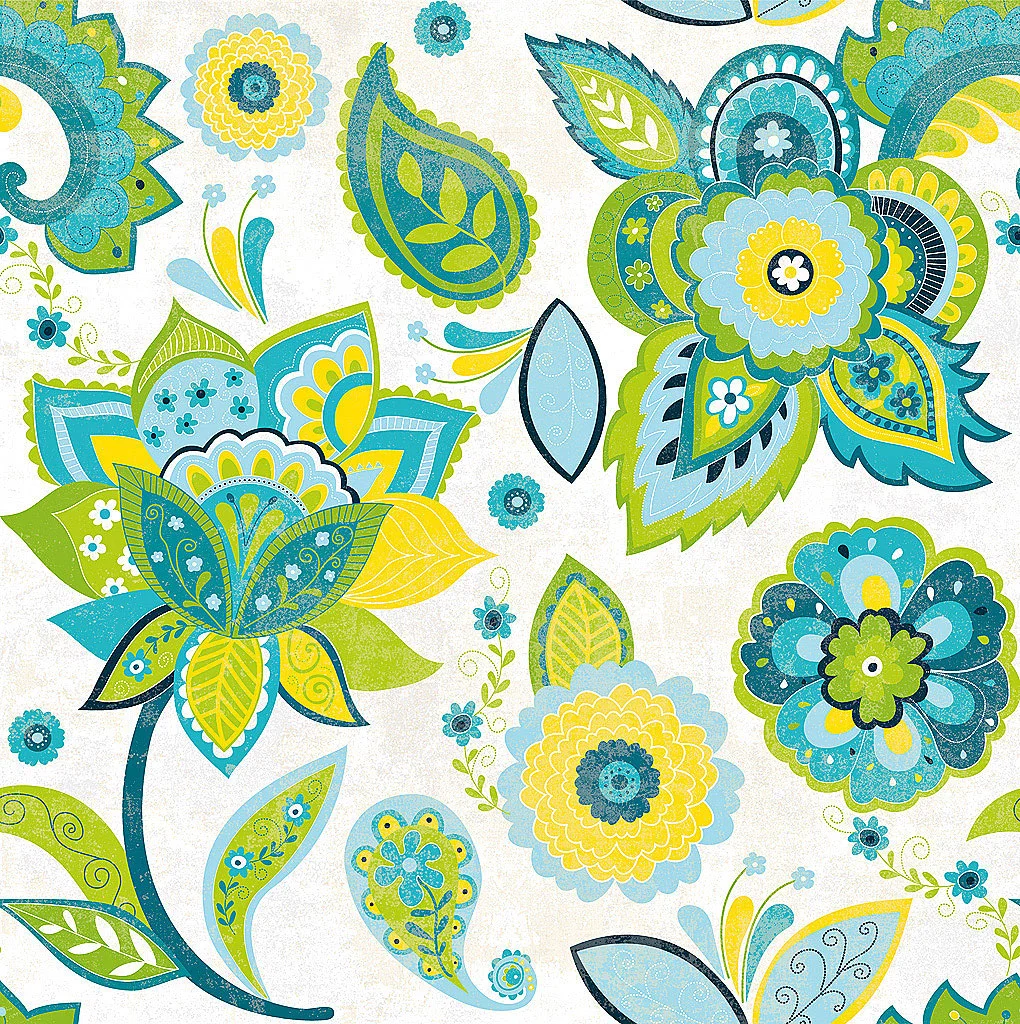 Cuadro canvas fun florals white crop