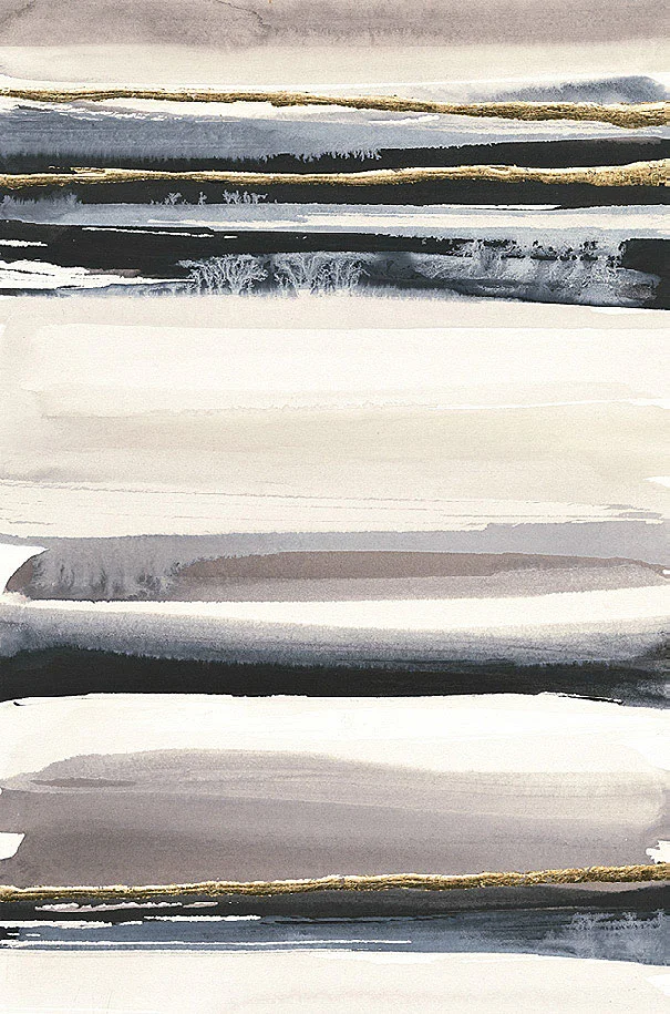 Cuadro canvas gilded gray III