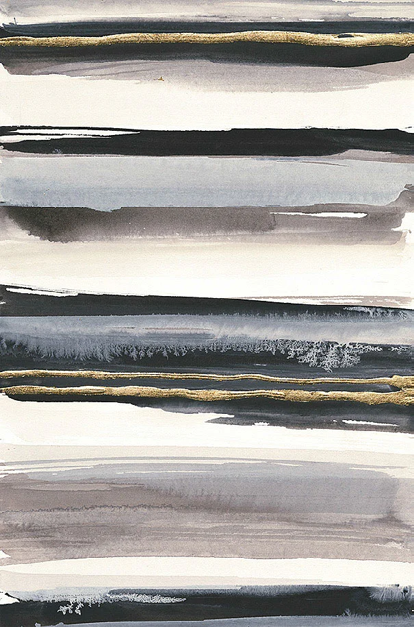 Cuadro canvas gilded gray IV