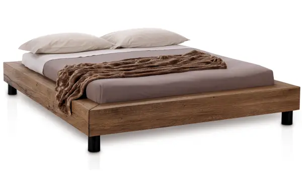 Cama roble macizo envejecido Gianni