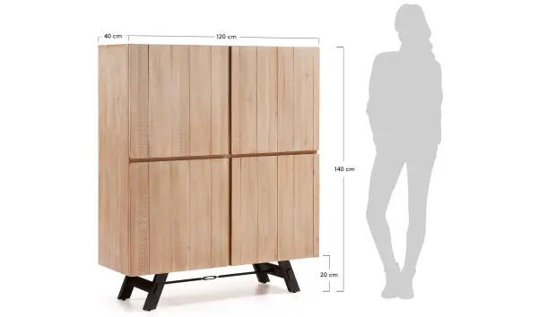 Aparador alto industrial Tiva