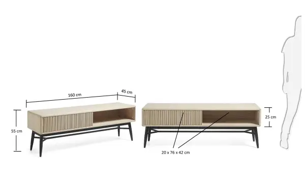 Mueble tv retro Drihxen
