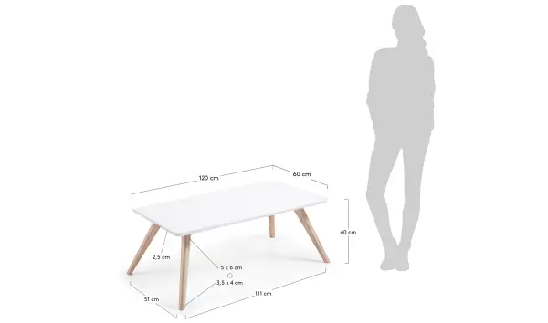 Mesa de centro nórdica Quatre