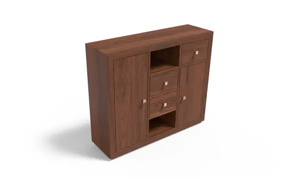 Mueble auxiliar 3 cajones castaño Long Island