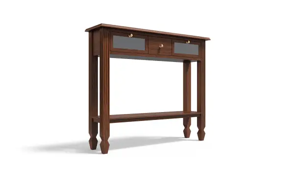 Consola 3 cajones cristal colonial Brookling