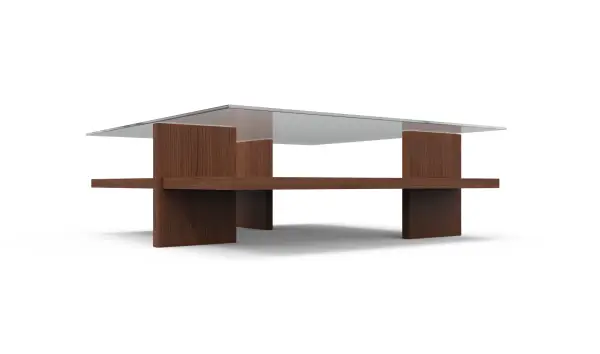 Mesa de centro con tapa de cristal New Jersey