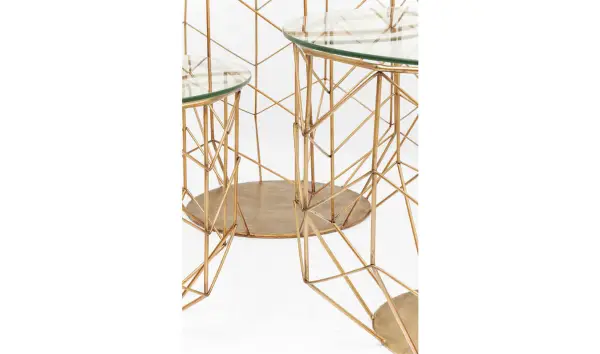 Mesa centro Wire Grid Brass (3/Set)