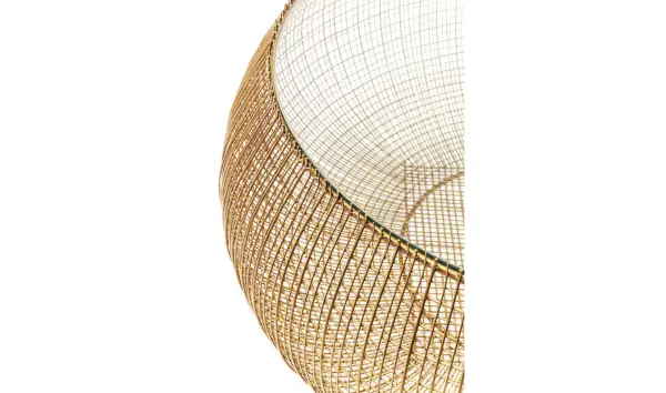 Mesa auxiliar Cesta dorado
