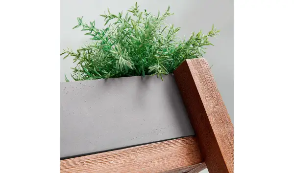 Estantería acacia cemento gris Luka
