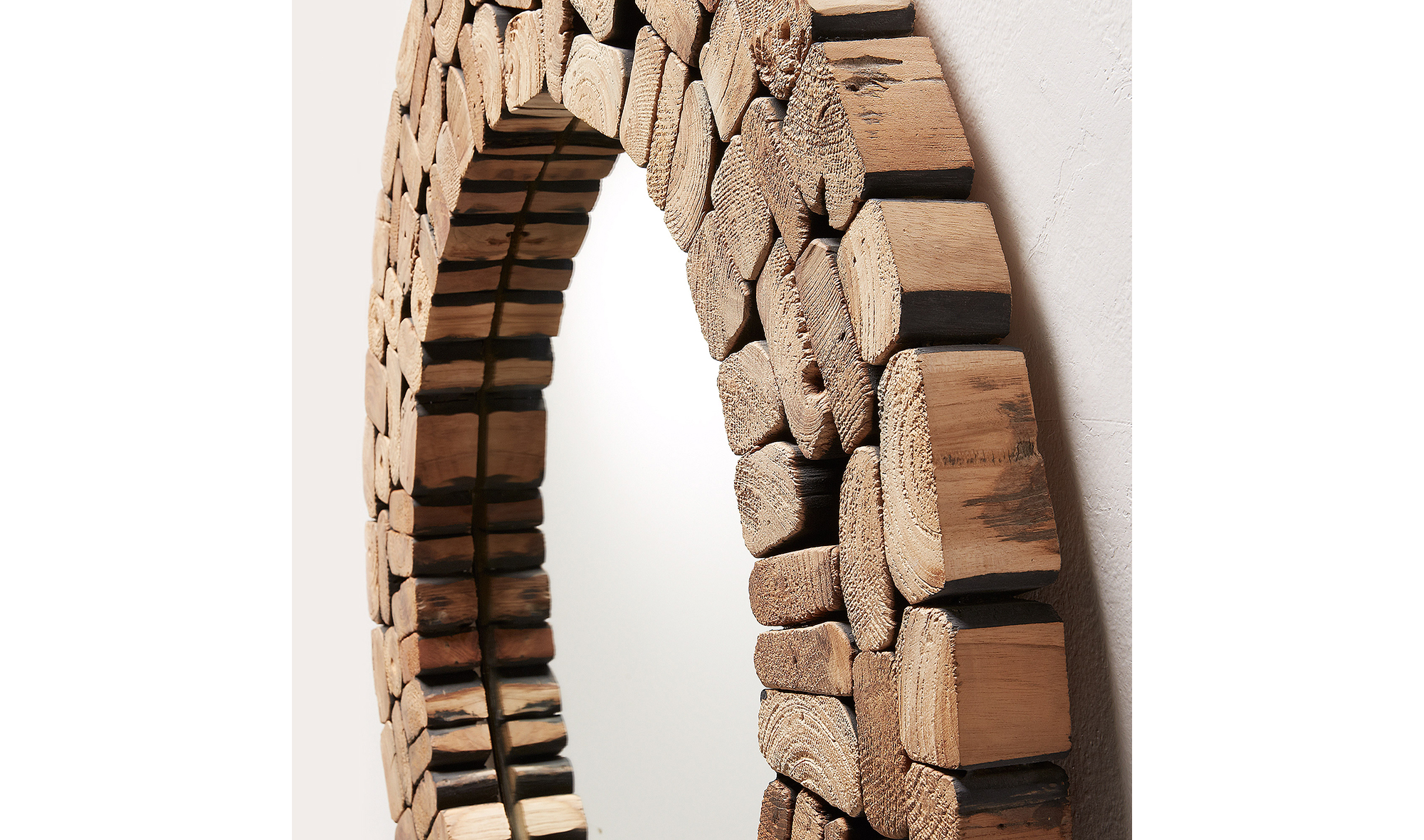 Espejo madera reciclada Ellipse
