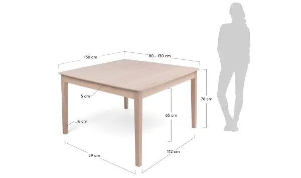 Mesa chapado roble natural Datch