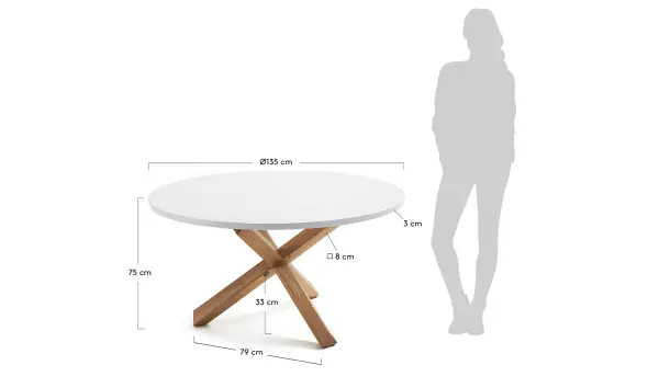 Mesa de comedor redonda Moderna Lotus