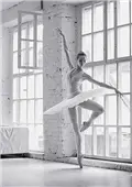 Cuadro canvas ballerina rehearsing