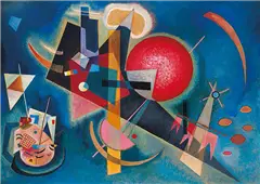 Cuadro canvas im blau kandinsky