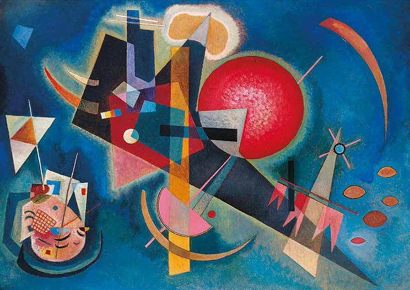 Cuadro canvas im blau kandinsky