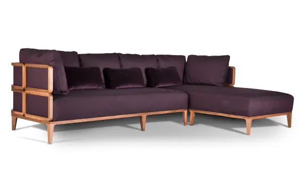 Sofá con chaise longue Gebrüder Thonet Promenade