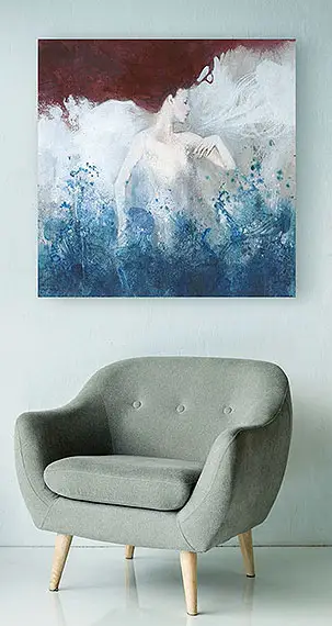 Cuadro canvas posado mermaid