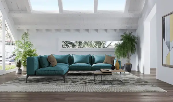 Sofá con chaise longue Masaccio