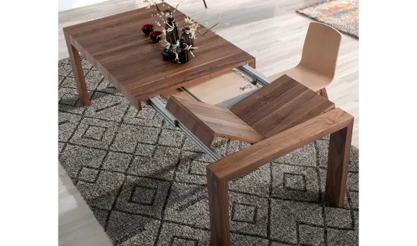 Mesa de comedor extensible nogal Sylan