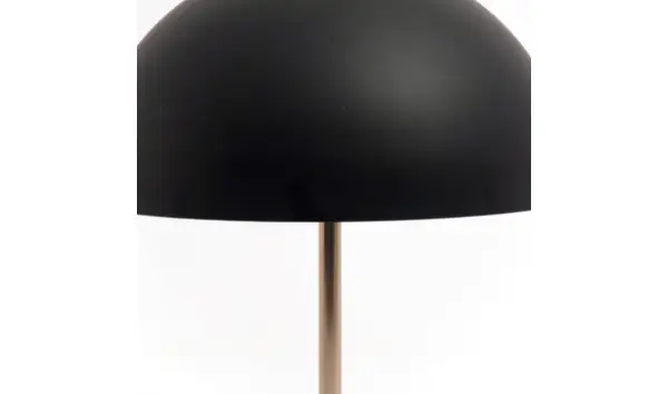 Lámpara de sobremesa plata y negro