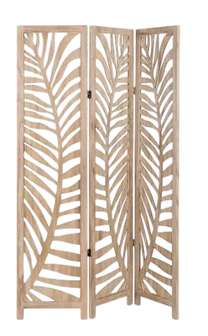 Biombo 3 hojas Felce de madera