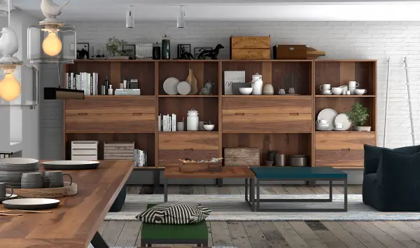 Librería 2 cajones industrial Loft