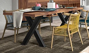 Mesa de comedor cruceta industrial Loft Mesa de comedor cruceta industrial Loft