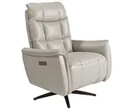 Sillón relax giratorio piel gris Desna