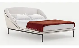 Cama tapizado con base somier estructural 150x190 Domenica by Pianca