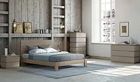 Dormitorio gris nórdico Belagio