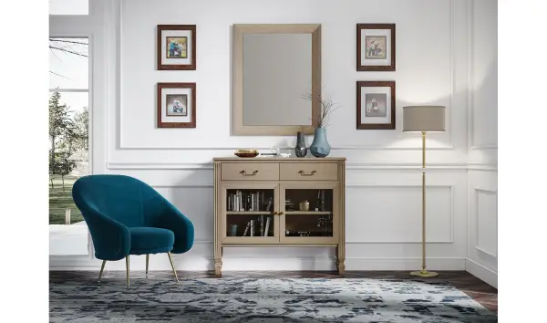 Mueble de entrada 2 puertas colonial Brookling